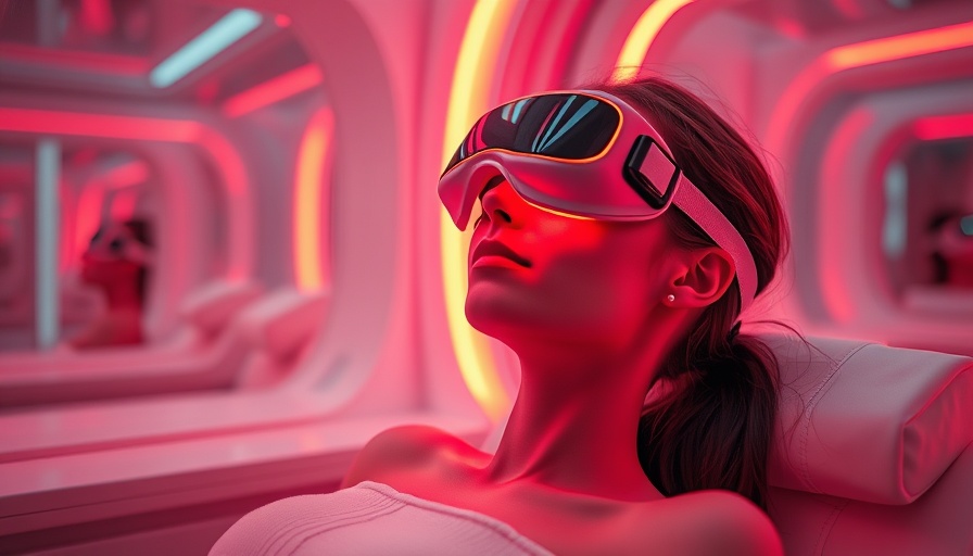 Woman enjoying high-tech wellness treatment with infrared light at hotel.