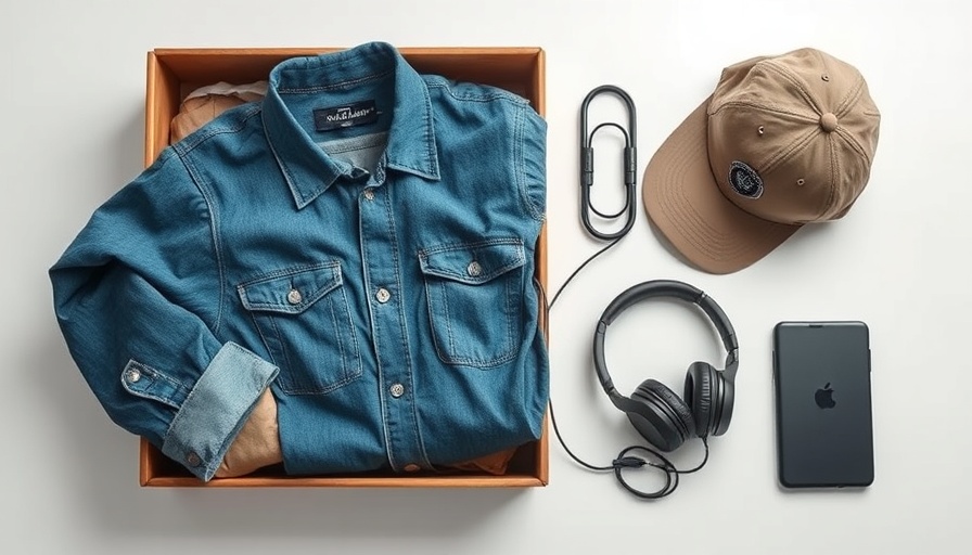 Sony's special box with denim jacket and headphones