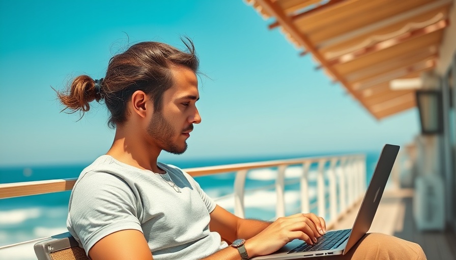 Building a global personal brand by working remotely at the beach.