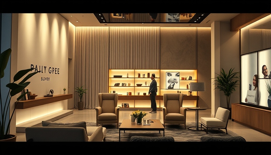 Modern interior with luxury brand decor and relaxed vibe shift ambiance.