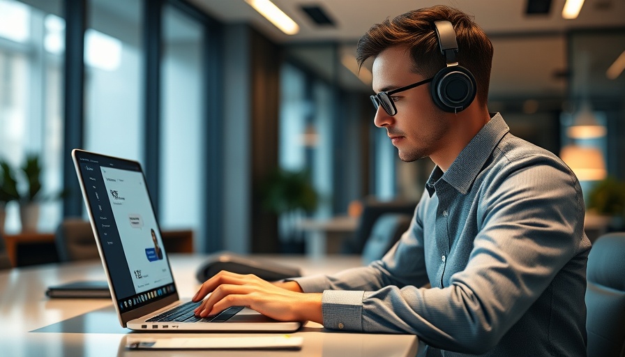 Person interacting with ChatGPT for business automation on laptop.