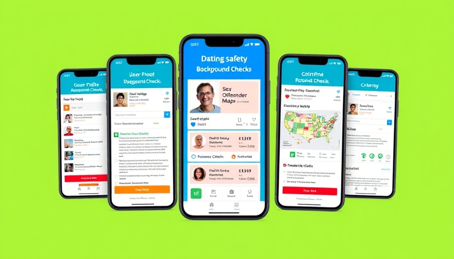 Dating Safety App Breach: various app features displayed on phones.