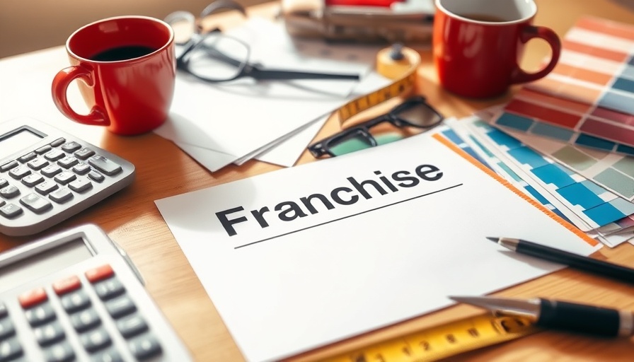 Desk with franchise planning materials, representing pitfalls franchisees make in their first year.