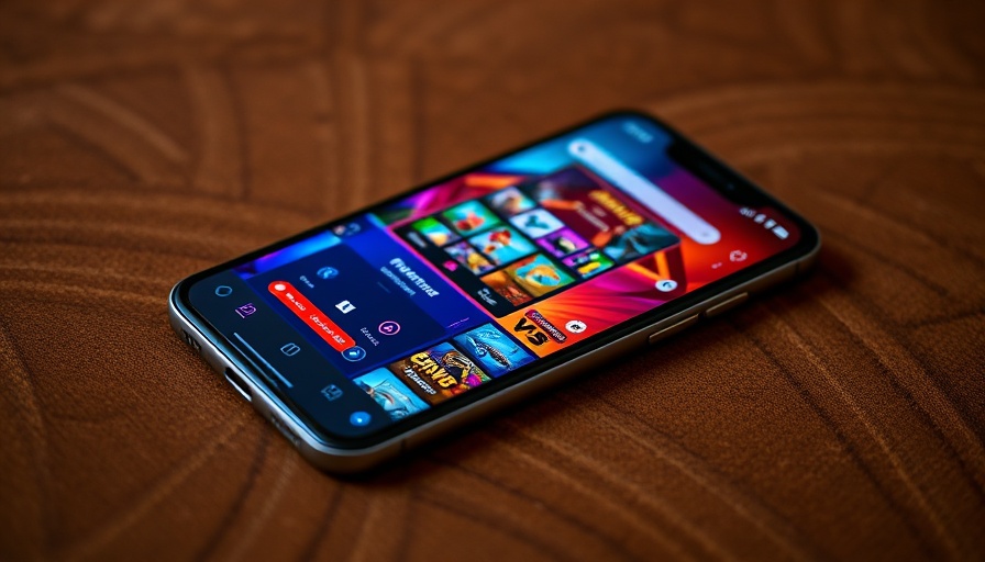 Smartphone with STAN gaming platform app interface, Google investment