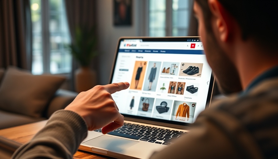 Person working on modernizing eCommerce workflow on laptop screen.