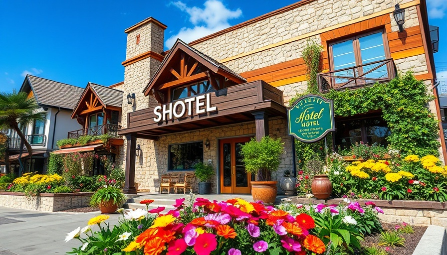 Charming hotel entrance in Seattle with rustic design.