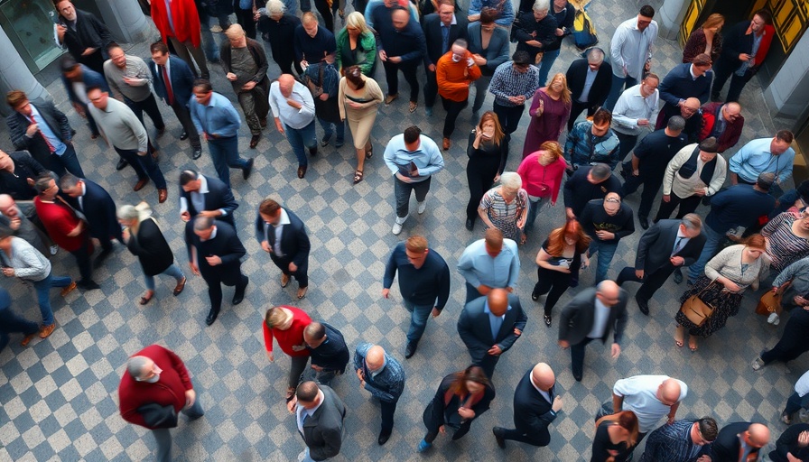 Busy crowd illustrating federal work requirements for Medicaid.