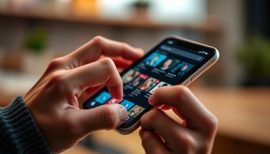 Hands interacting with smartphone for online shopping, evolution of retail