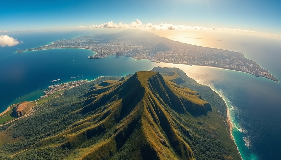 Aerial view of Oahu's Diamond Head Crater in July 2025, capturing luxury real estate landscape.