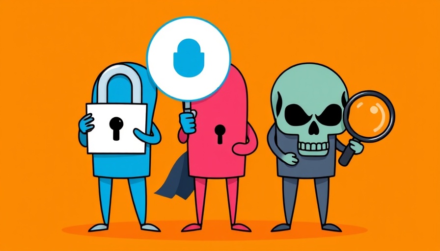 Cybersecurity concepts in business with cartoon figures, mastering cyber vigilance.