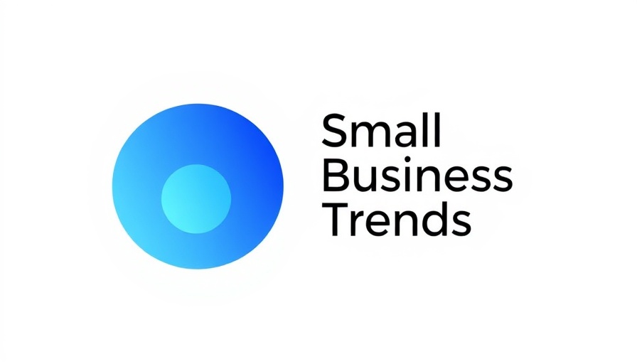 Blue gradient logo for 'Small Business Trends' U.S. manufacturing funding initiative