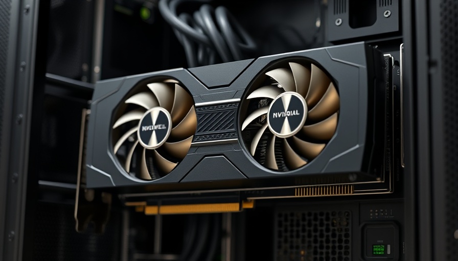 Sleek NVIDIA Blackwell GPU with dual heat sinks in server.