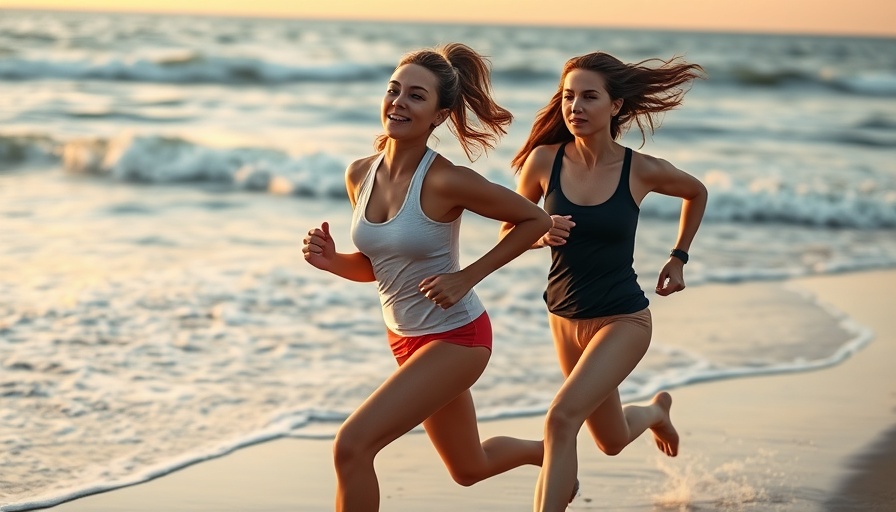 Women jogging on beach at sunrise for healthier lifestyle