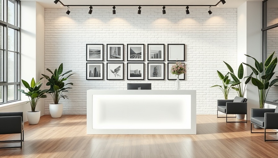 Modern reception desk in Manila office