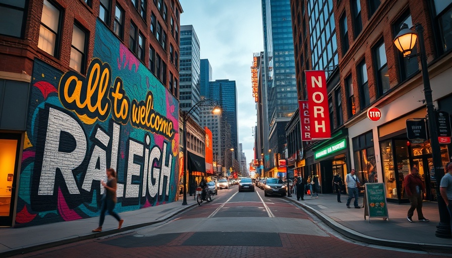 Triangle food openings vibrant Raleigh nightscape.
