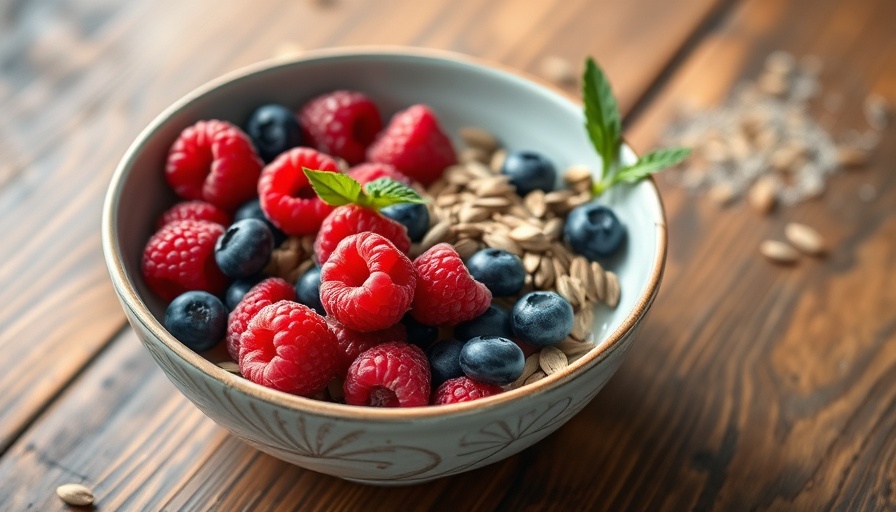 Elegant breakfast bowl highlighting whey protein benefits.