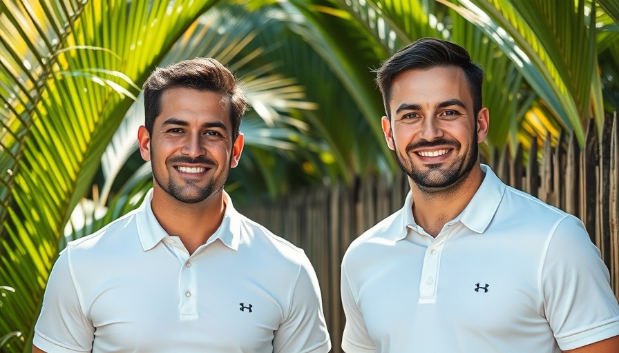 Pest Brothers Business Success with two men in tropical setting.
