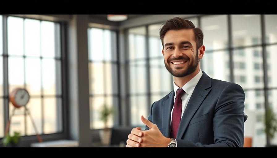 Businessman engaged in leadership coaching decision-making in office.