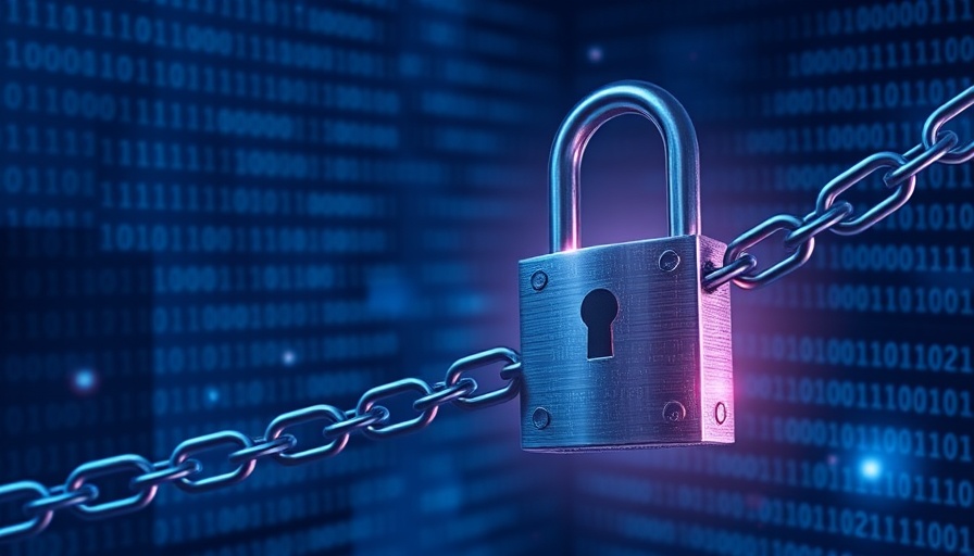 Digital lock and chain illustrating daily cybersecurity tips.