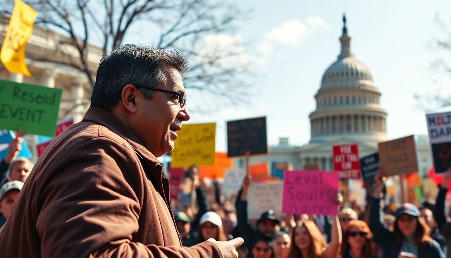 Protest scene outside Capitol on healthcare issues, highlighting Insurtech.