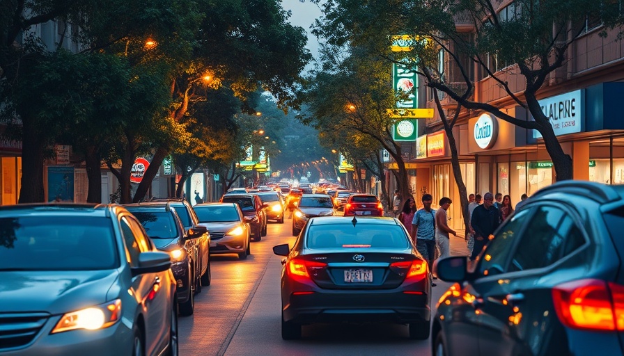 Bustling evening street with shops and cars in Raleigh, showcasing vibrant nightlife.