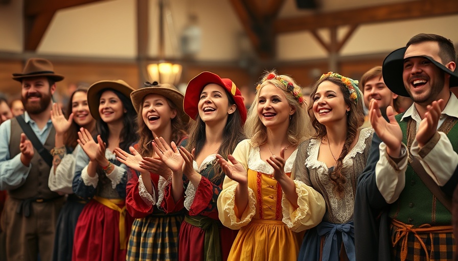 Lively scene at Texas Renaissance Festival 2025 with joyful attendees.