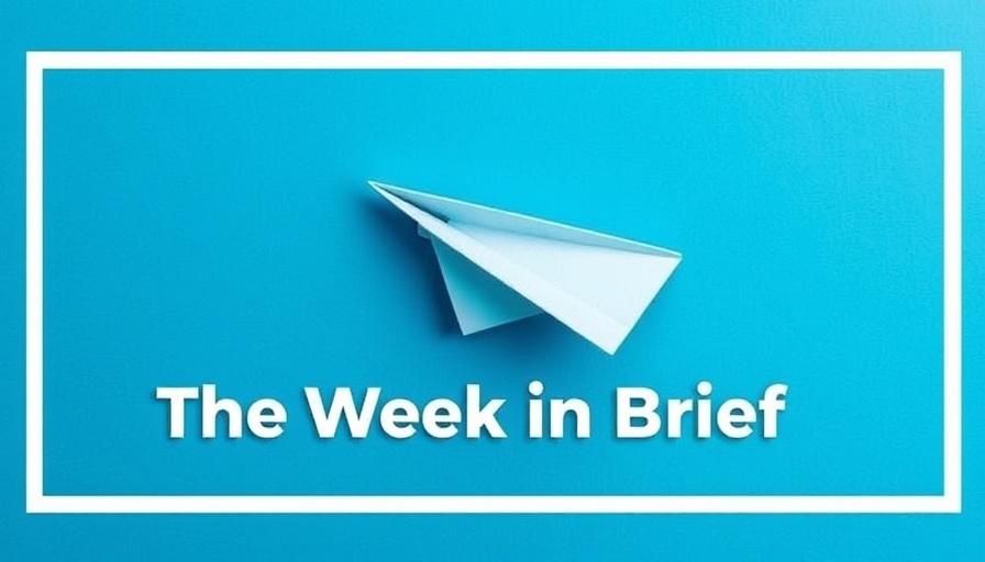 Graphic of paper airplane with 'The Week in Brief' text, Vaccine Injury Compensation Program.