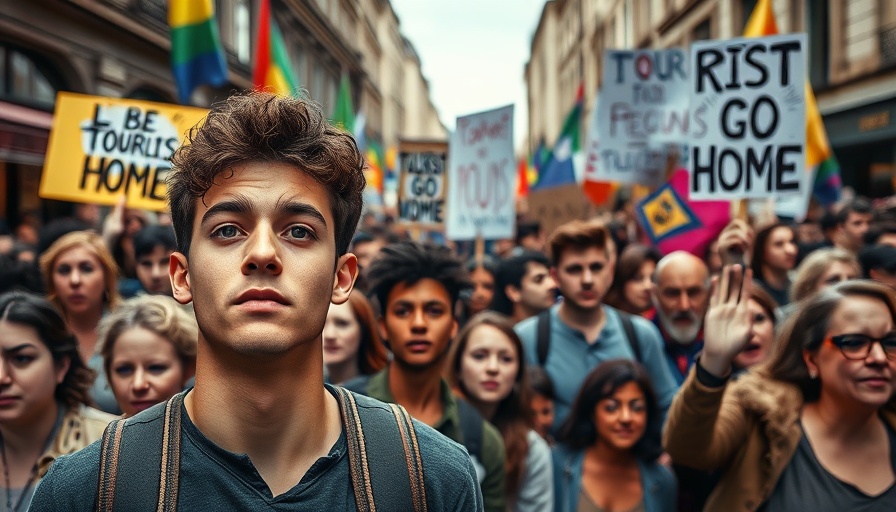 Protesters rally against Europe's overtourism crisis.