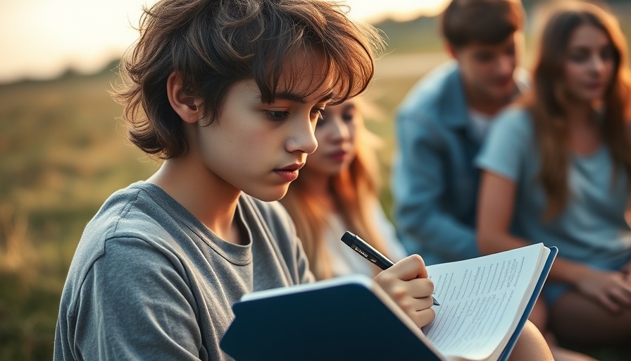 Gen Z individual in relaxed setting with notebook, focusing on screen time strategies.