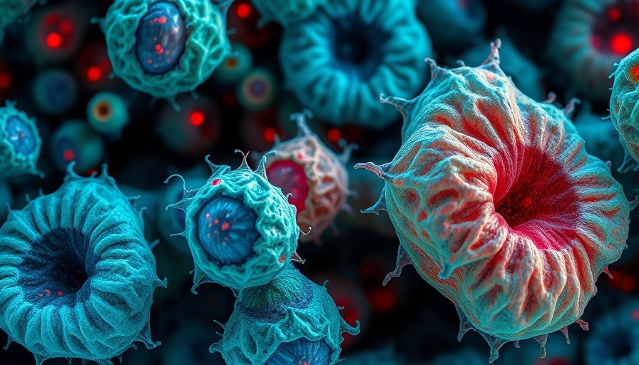 Microscopic view related to hantavirus treatments, showing colorful cells.