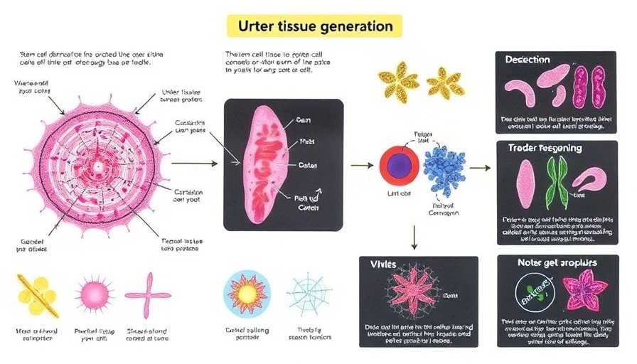 Diagram of stem cell-derived ureter tissue generation process.