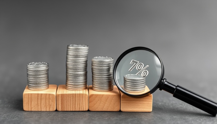 Coins and percentage blocks representing property tax reforms in the housing market.