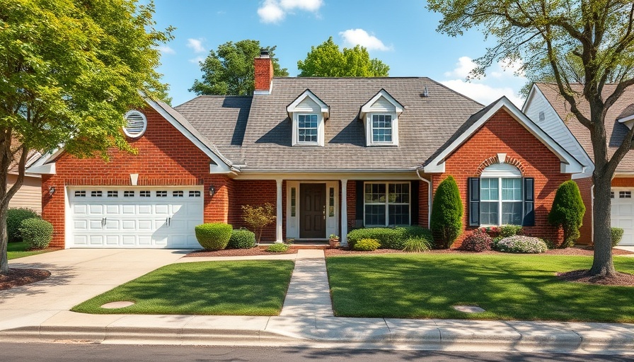 Charming suburban brick house with a two-car garage, sell a house for $1.