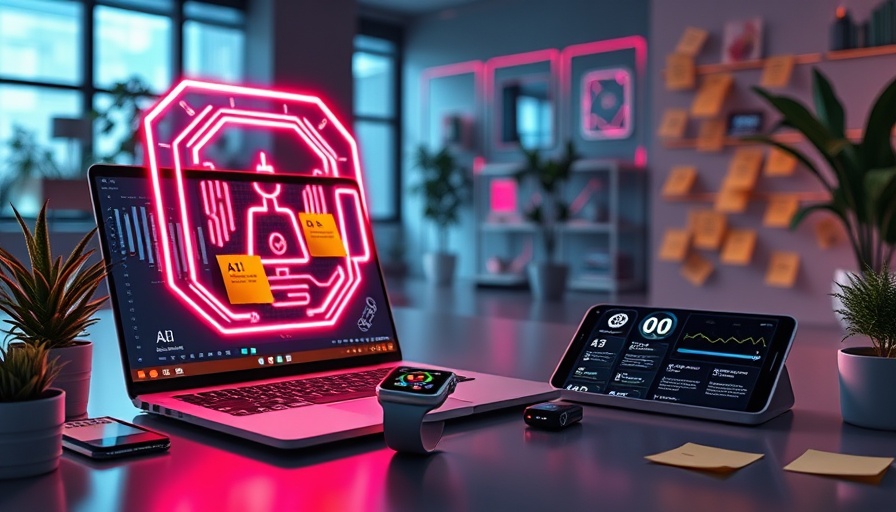 AI in Everyday Life: High-tech workspace setup.