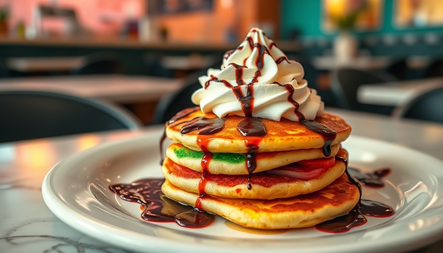 Creative pancake breakfast at a Connecticut diner.