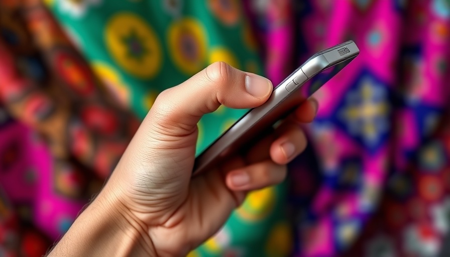 Close-up of smartphone in vibrant setting highlighting Nigeria monthly data costs.