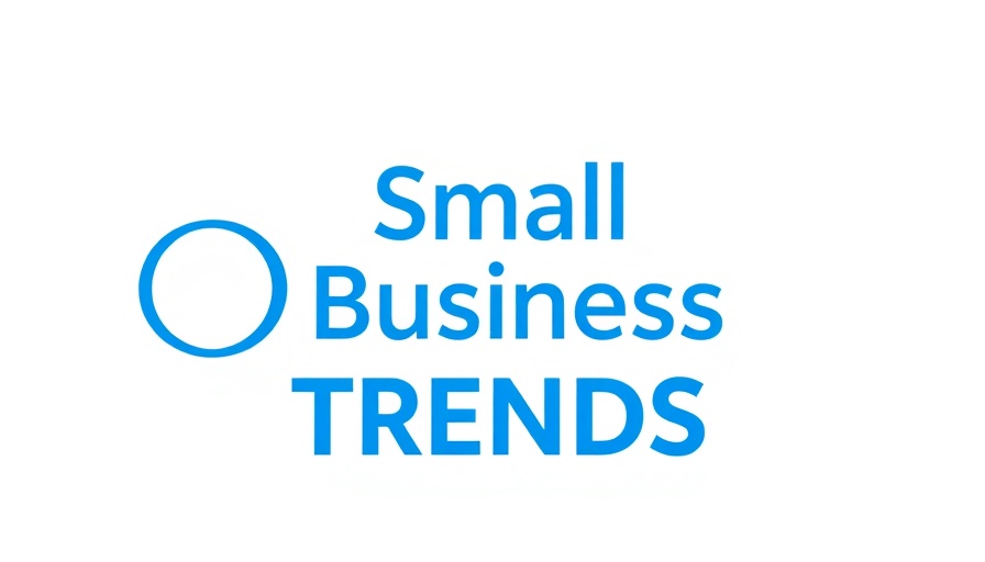 Minimalist logo 'Small Business TRENDS' with blue gradient circle