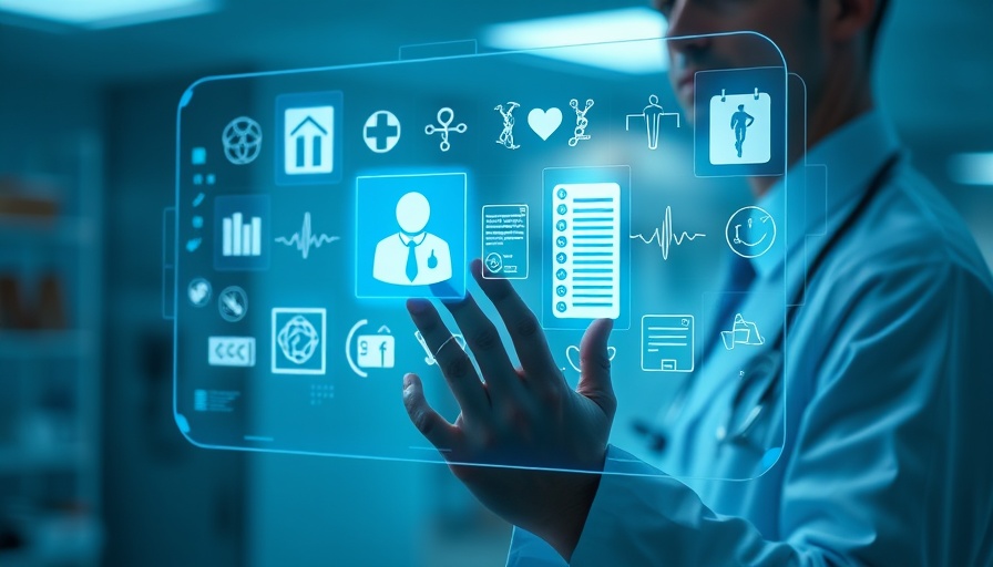 Digital healthcare interface displaying cloud repatriation elements.