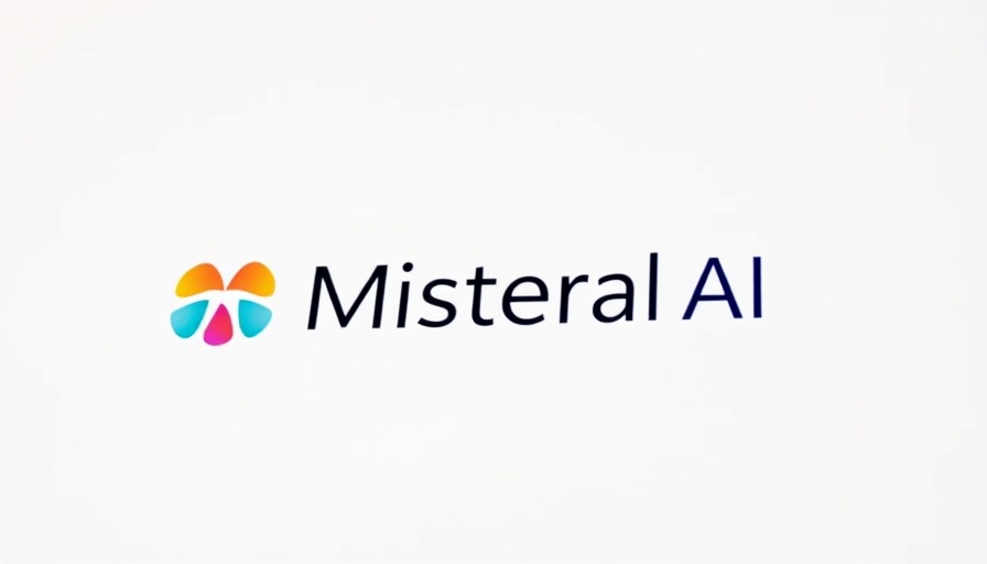 Mistral AI logo on white background, modern design.