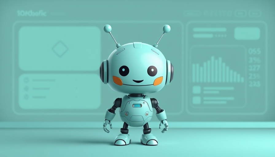 Graphic of teal robot near tech interface, recover Wi-Fi password theme