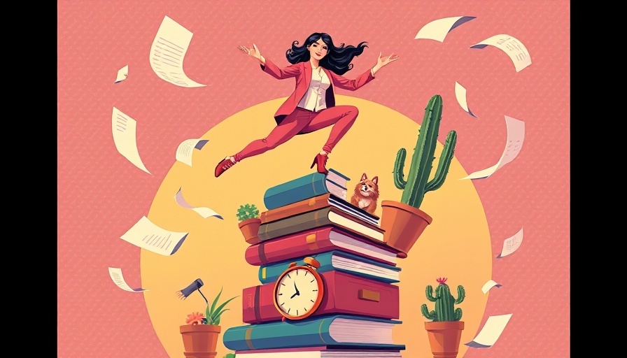 Balancing work-life integration for entrepreneurs, illustrated concept.