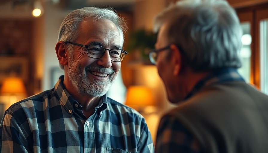 Older man smiling warmly indoors, Austin billionaires