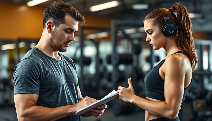 Fitness trainer taking notes while supervising in a gym for online CPT certification.