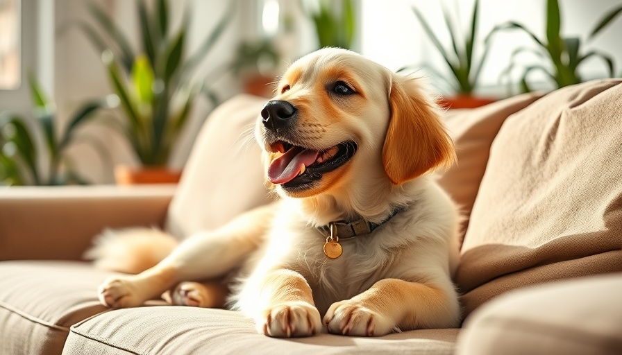 Happy golden retriever in sunlit room, animal nonprofits in WNC.