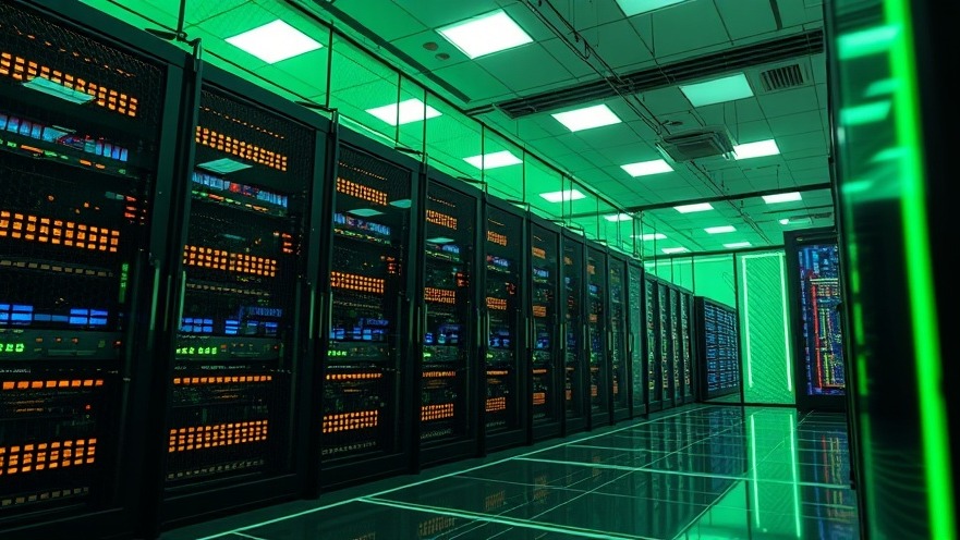 Modern edge computing data center with servers and connectivity infrastructure.