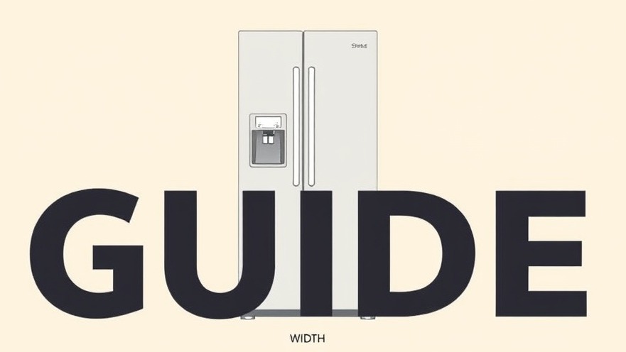 Minimalistic fridge dimensions guide with measuring arrows and clear design.