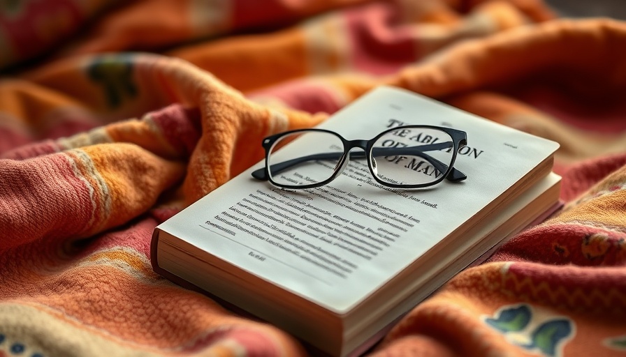 Book and glasses on a cozy blanket, suggesting deep questions.