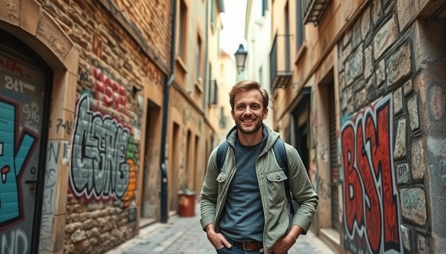 Man exploring historic alley, perfect for best travel deals