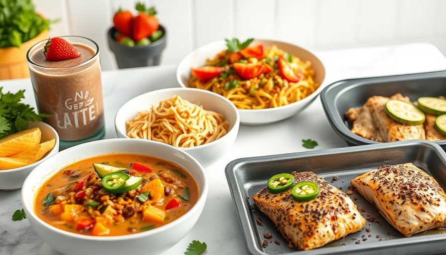 Colorful gluten-free meal plan featuring varied dishes.