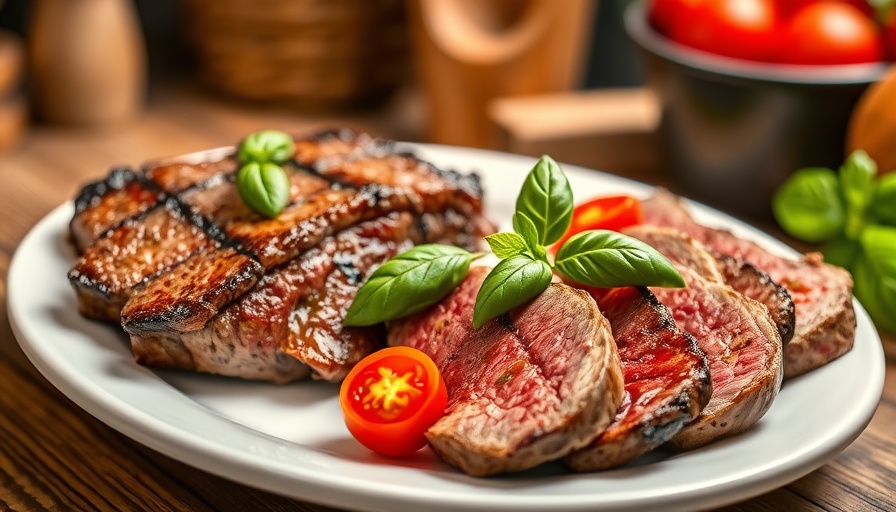 Balsamic Steak Caprese Recipe: juicy steak with caprese salad.